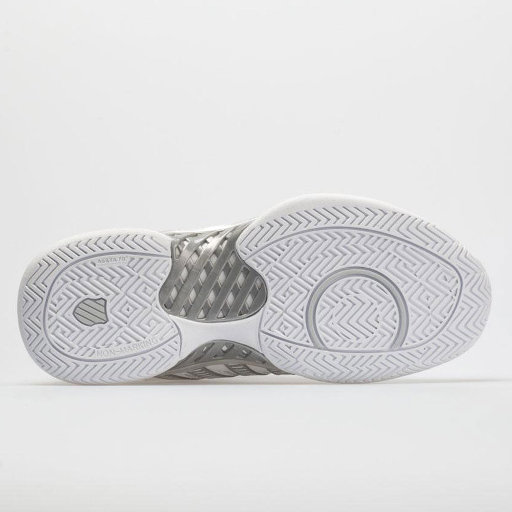 K-Swiss Hypercourt Express Leather Women's White/Silver/Glacier Gray